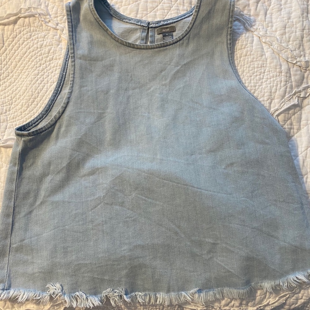 Aerie Open Back Denim Top